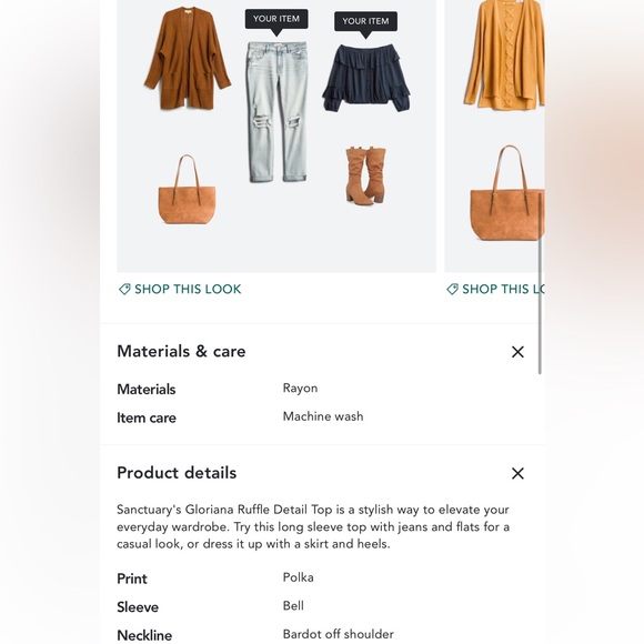 Sanctuary Gloriana Ruffle Detail Top Stitch Fix Sz L - Picture 2 of 9